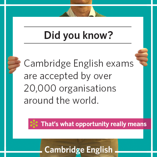 Recognition of Cambridge English Studycourses
