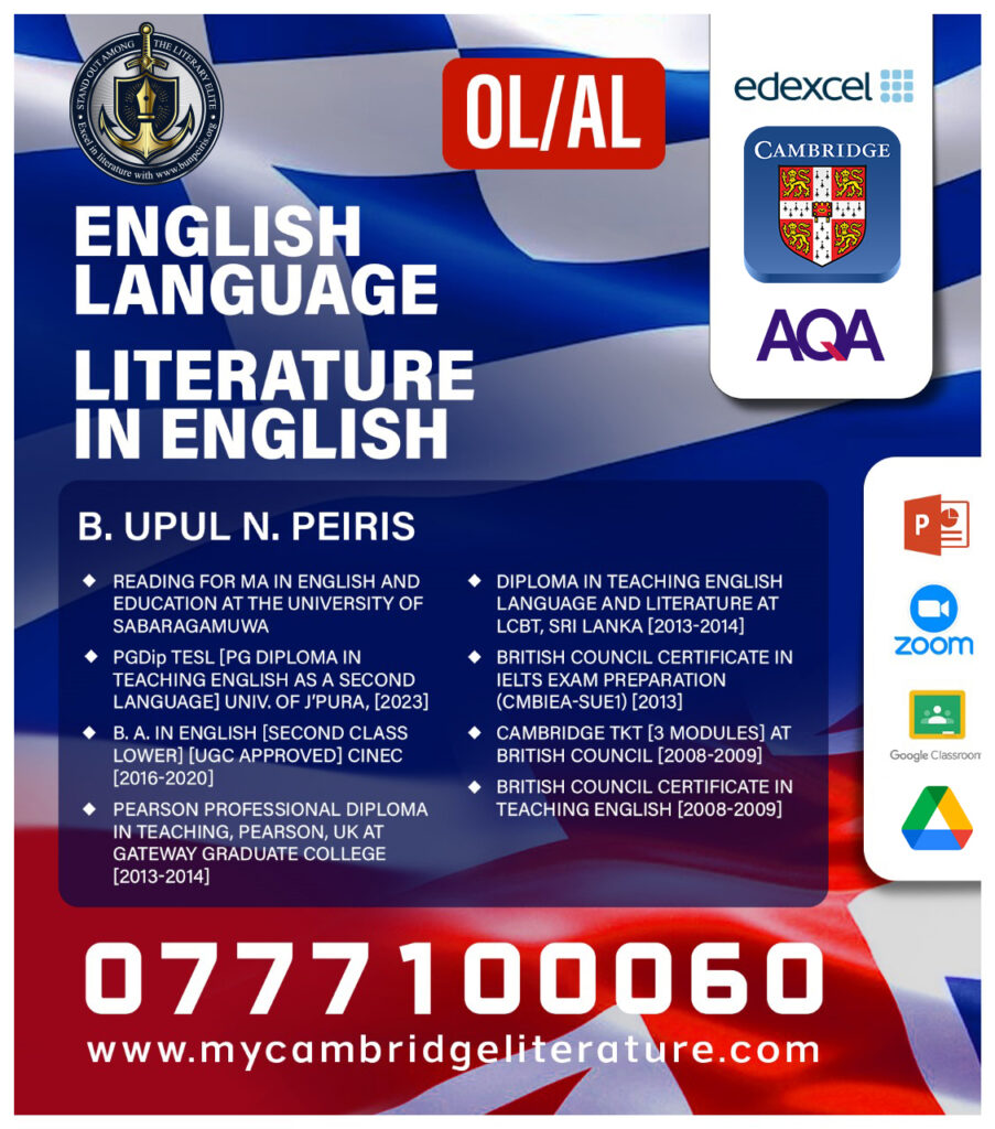 Cambridge, Edexcel, AQA English Language and English Literature